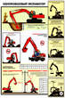 ПС21 Одноковшовый экскаватор. Безопасность земляных работ (ламинированная бумага, a2, 4 листа) - Охрана труда на строительных площадках - Плакаты для строительства - магазин "Охрана труда и Техника безопасности"